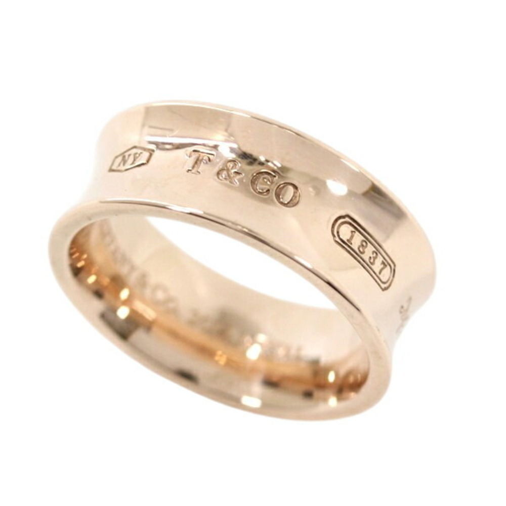 Tiffany & Co. 1837 Rubedo Metal Ring, Size 9, Pink Gold, TK2378 (Women's/Men's)